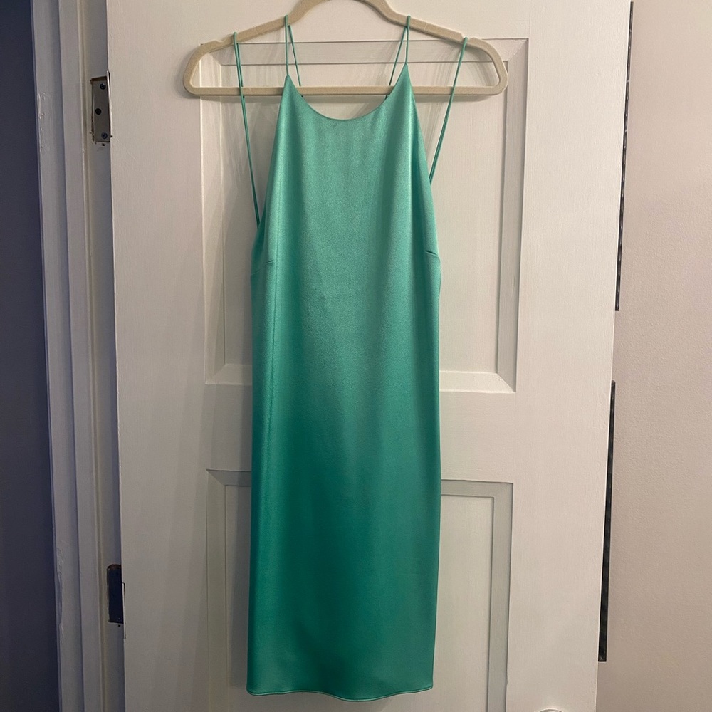 Alice + Olivia Green Low Back Dress